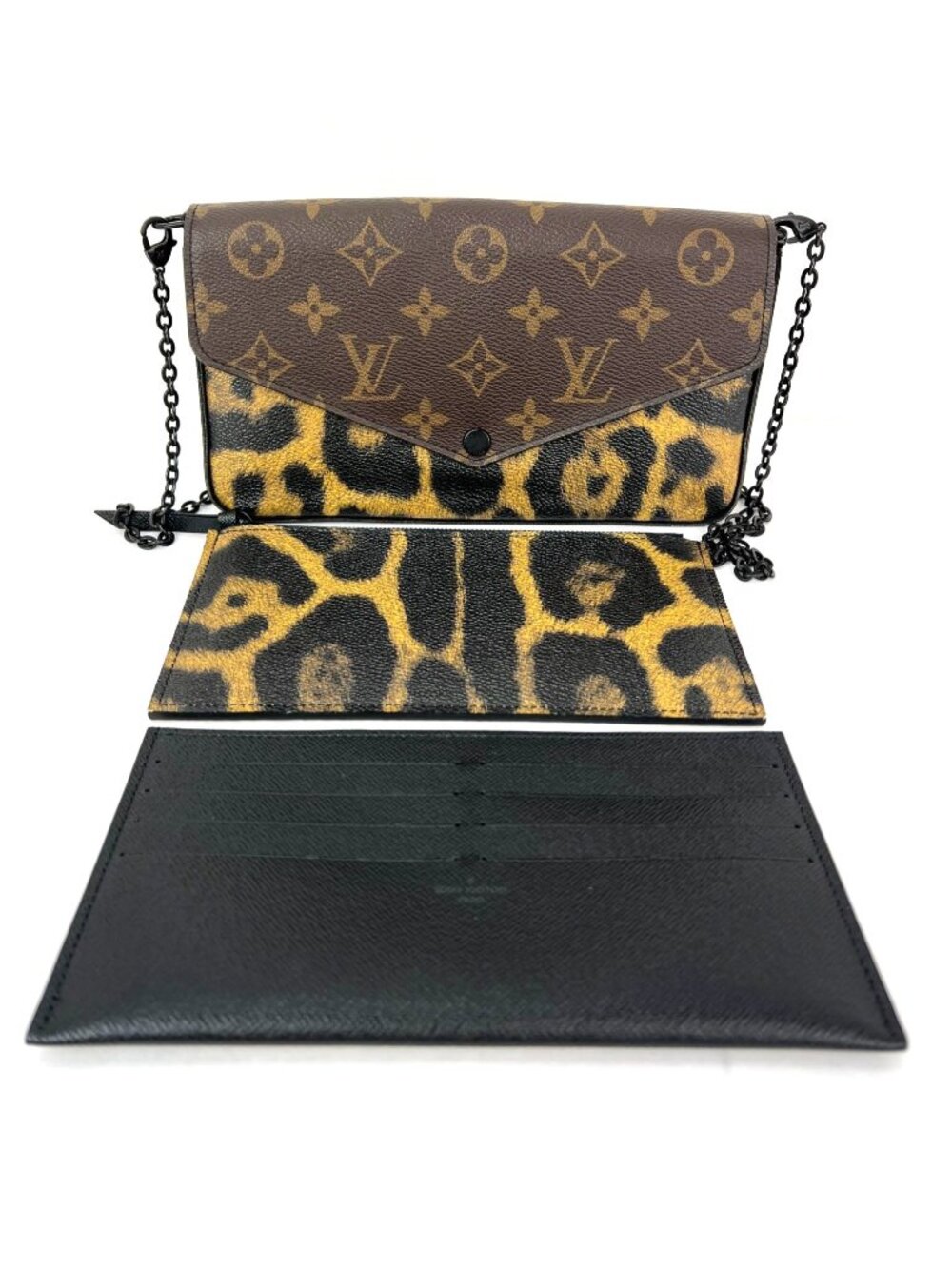 Louis Vuitton Leopard Felicie Pochette Crossbody Bag